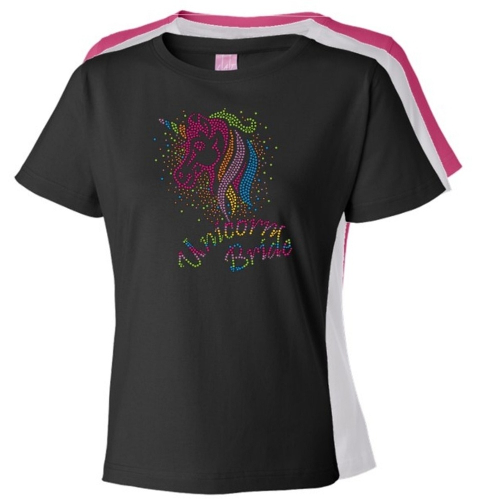 Unicorn Bride Multi-Color Rhinestone Tee